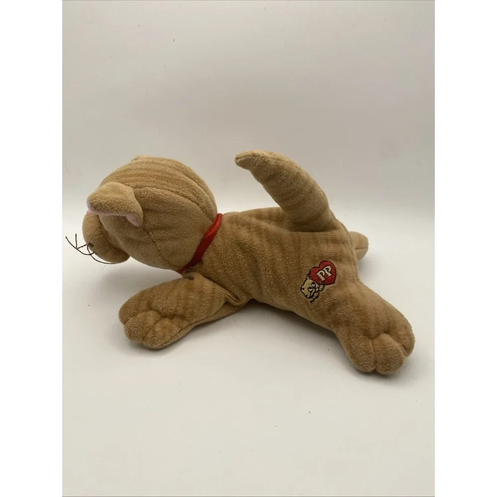 Tonka Pound Purries Plush Cat – Vintage 1990s – Orange Tabby – Red Collar